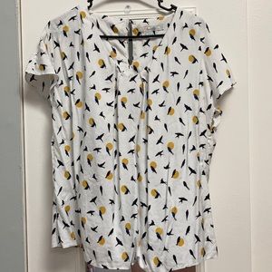 Boden bird print blouse